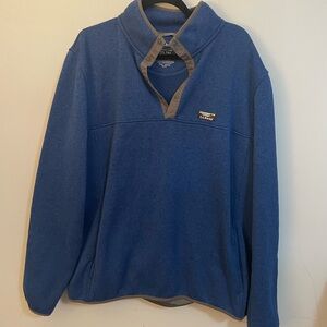 LL Bean Blue Snap Pullover Men’s size 2XLT